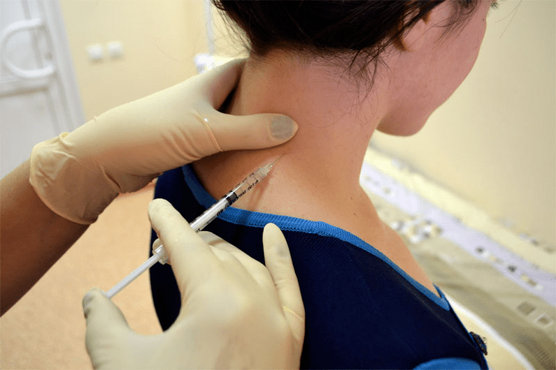 Blocco anestetico per l'osteocondrosi